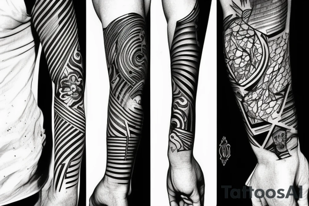 Syfy, modern, geometric,  for man, tattoo idea