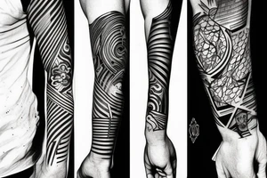 Syfy, modern, geometric,  for man, tattoo idea