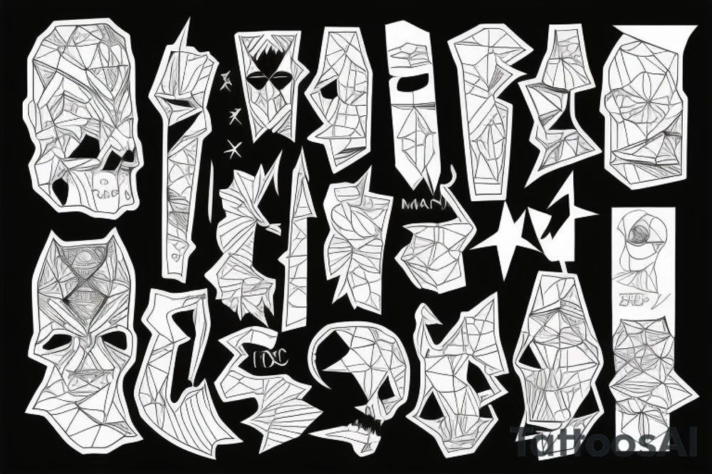 Syfy, modern, geometric,  for man, tattoo idea