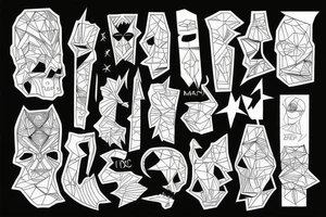 Syfy, modern, geometric,  for man, tattoo idea
