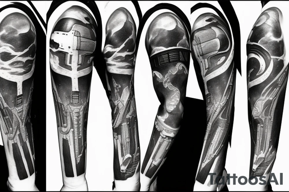 Syfy, for man, on shoulder, space, star ship, star trek tattoo idea