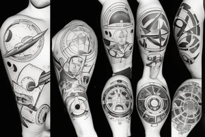 Syfy, for man, space, star ship, star trek tattoo idea