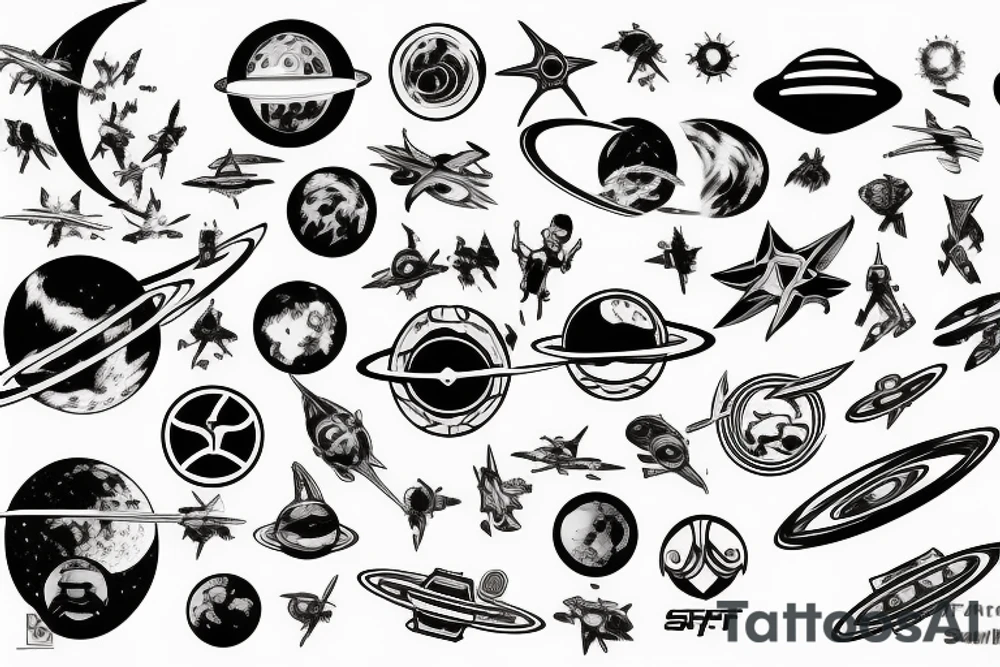 Syfy, space, star trek, for man, tattoo idea