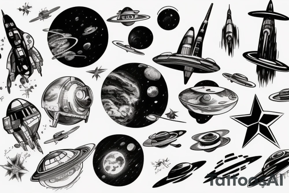 Syfy, space, star trek, for man, tattoo idea