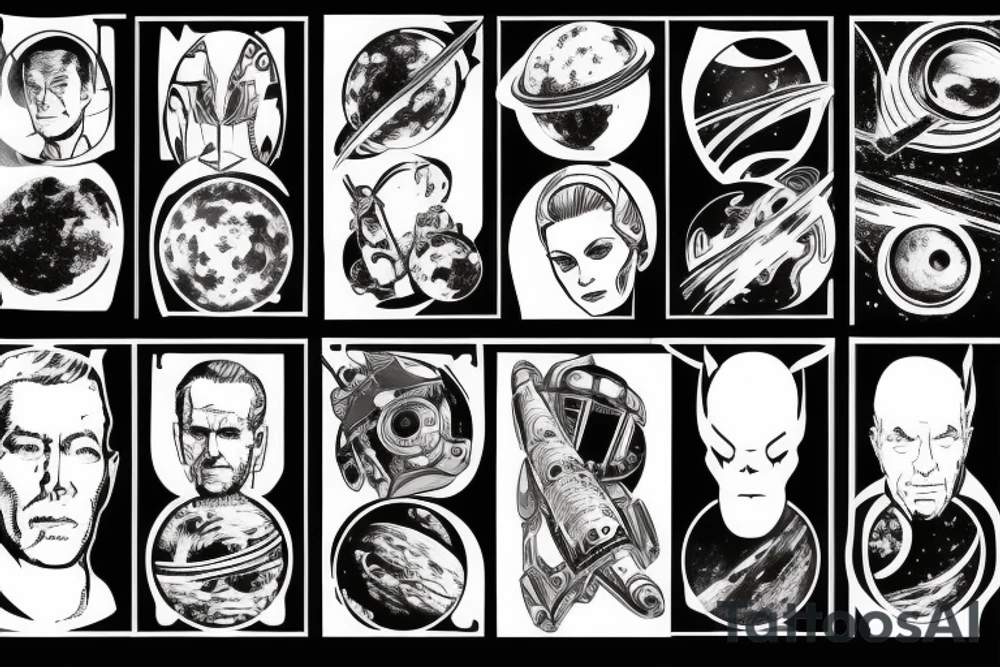 Syfy, space, star trek, for man, galaxy tattoo idea
