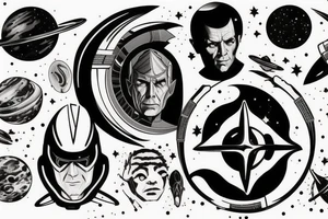 Syfy, space, star trek, for man, galaxy tattoo idea