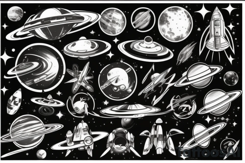 Syfy, space, star trek, for man, galaxy tattoo idea