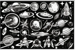 Syfy, space, star trek, for man, galaxy tattoo idea