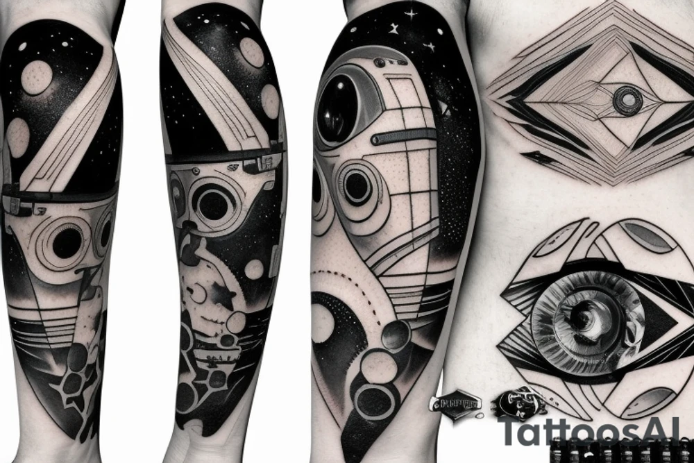 Syfy, space, star trek, for man, galaxy tattoo idea