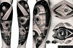 Syfy, space, star trek, for man, galaxy tattoo idea