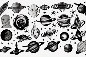 Syfy, space, star trek, for man, galaxy tattoo idea
