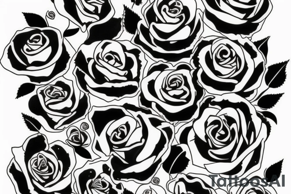 357 into a rose flower design tattoo idea