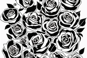 357 into a rose flower design tattoo idea