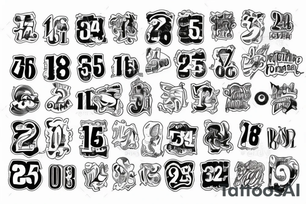 357 number tattoo idea