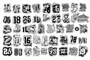357 number tattoo idea