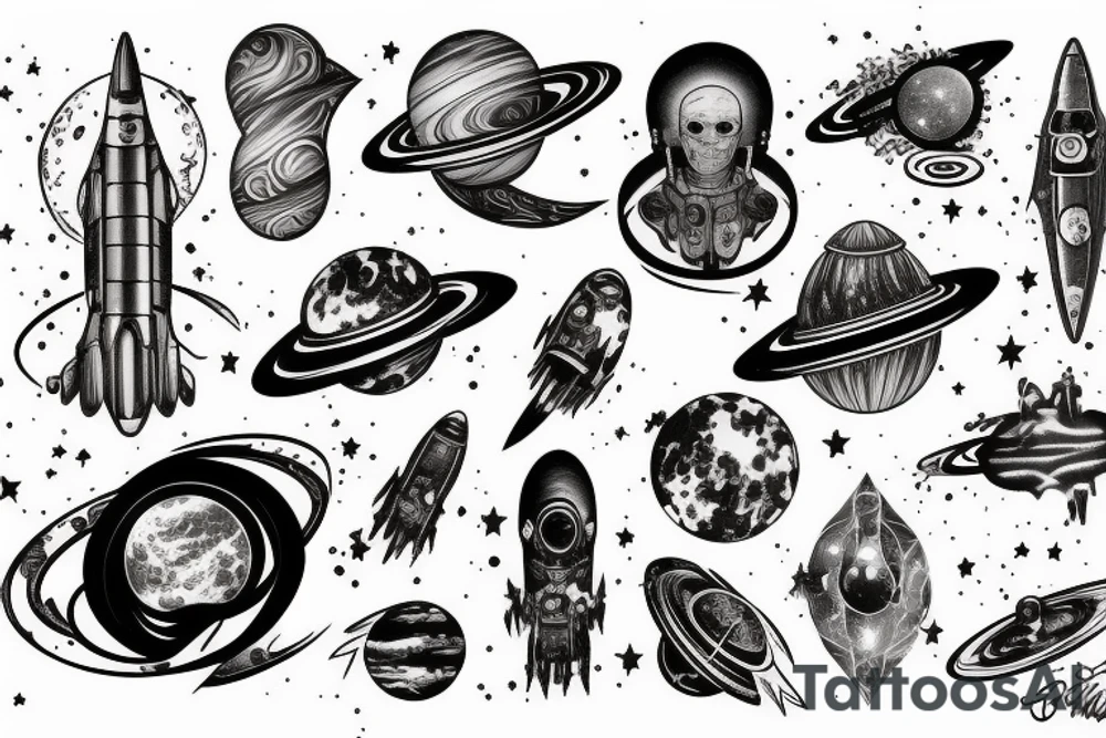 Space, galaxy, syfy tattoo idea
