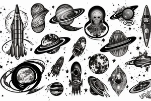Space, galaxy, syfy tattoo idea