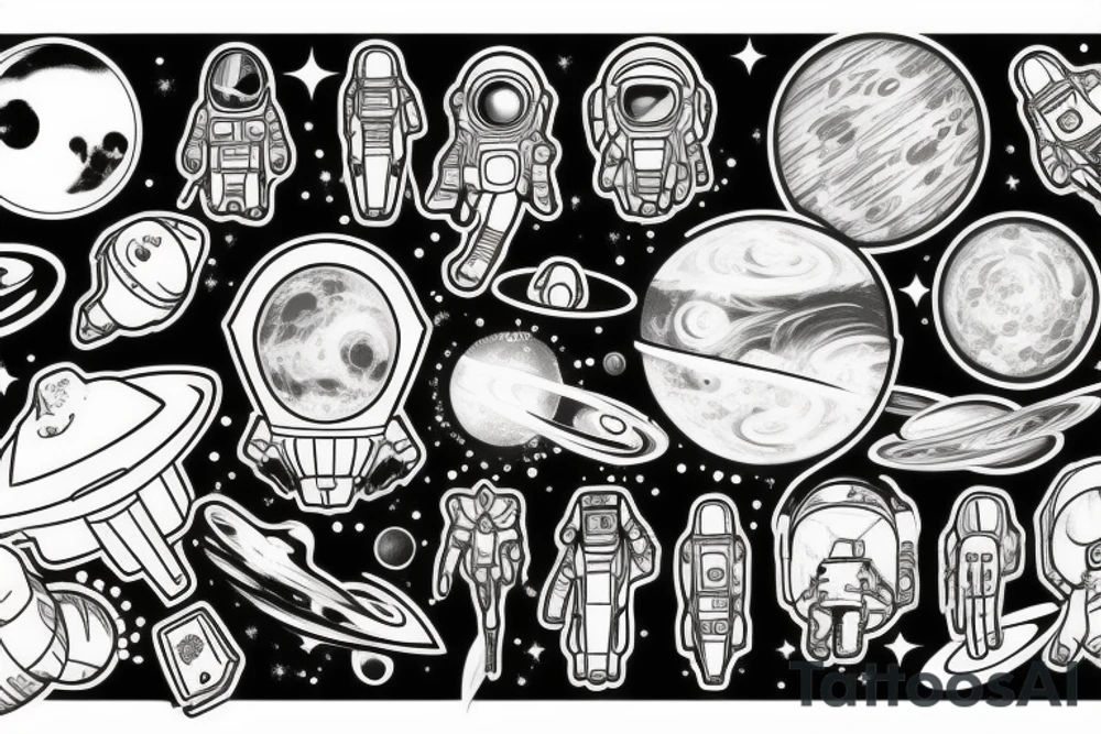 Space, galaxy, syfy tattoo idea