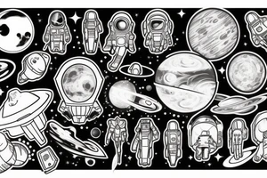 Space, galaxy, syfy tattoo idea