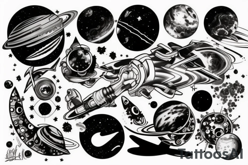Space, galaxy, syfy tattoo idea