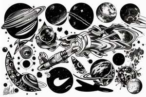 Space, galaxy, syfy tattoo idea