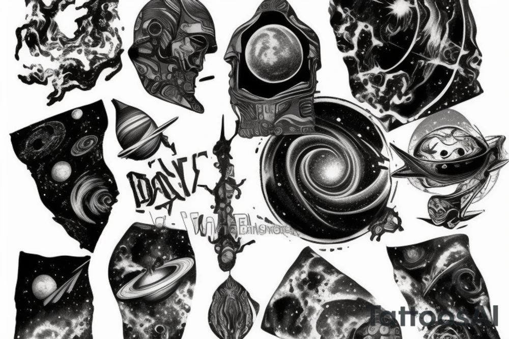 Space, galaxy, syfy tattoo idea