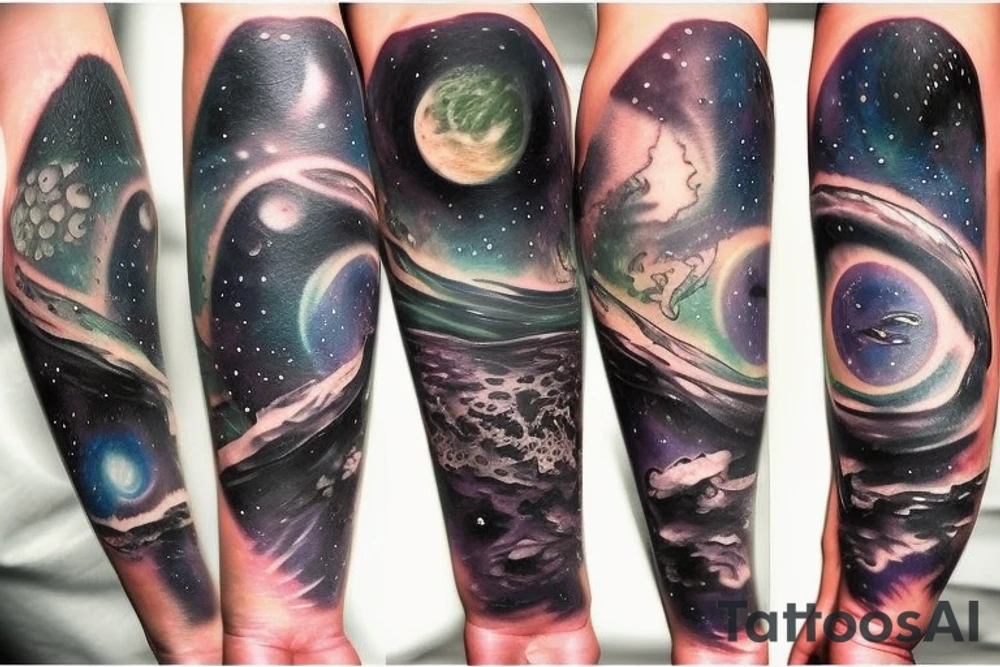 Space, galaxy, syfy tattoo idea
