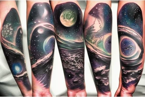 Space, galaxy, syfy tattoo idea
