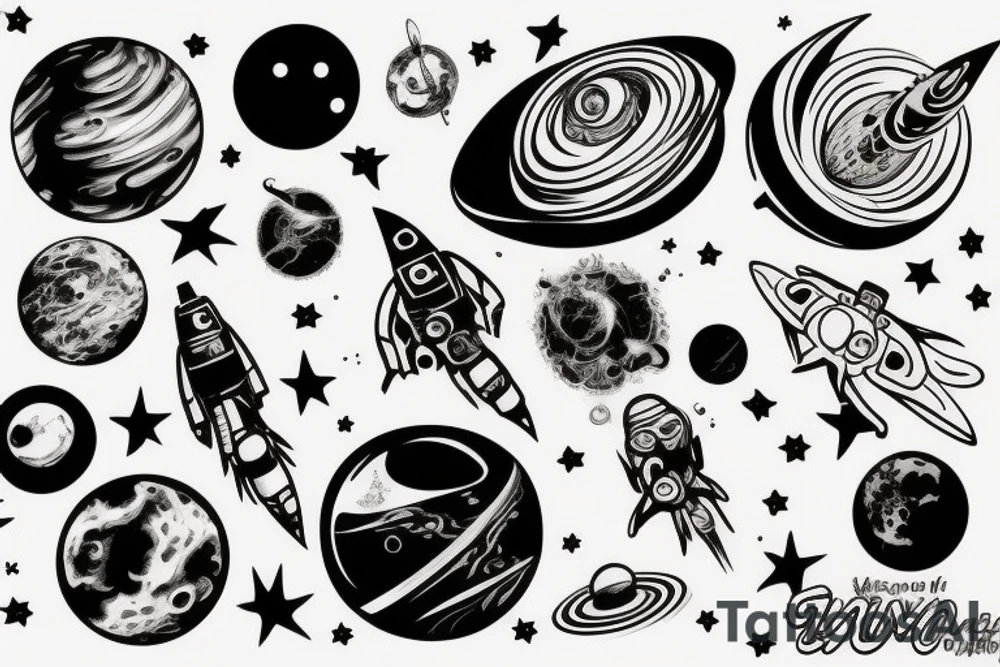 Space, galaxy, syfy tattoo idea