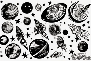 Space, galaxy, syfy tattoo idea