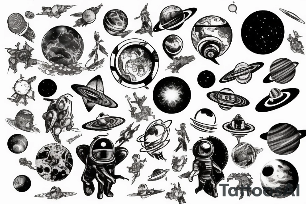 Space, galaxy, syfy tattoo idea