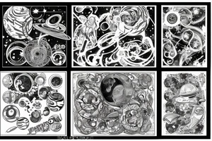 Space, galaxy, syfy tattoo idea
