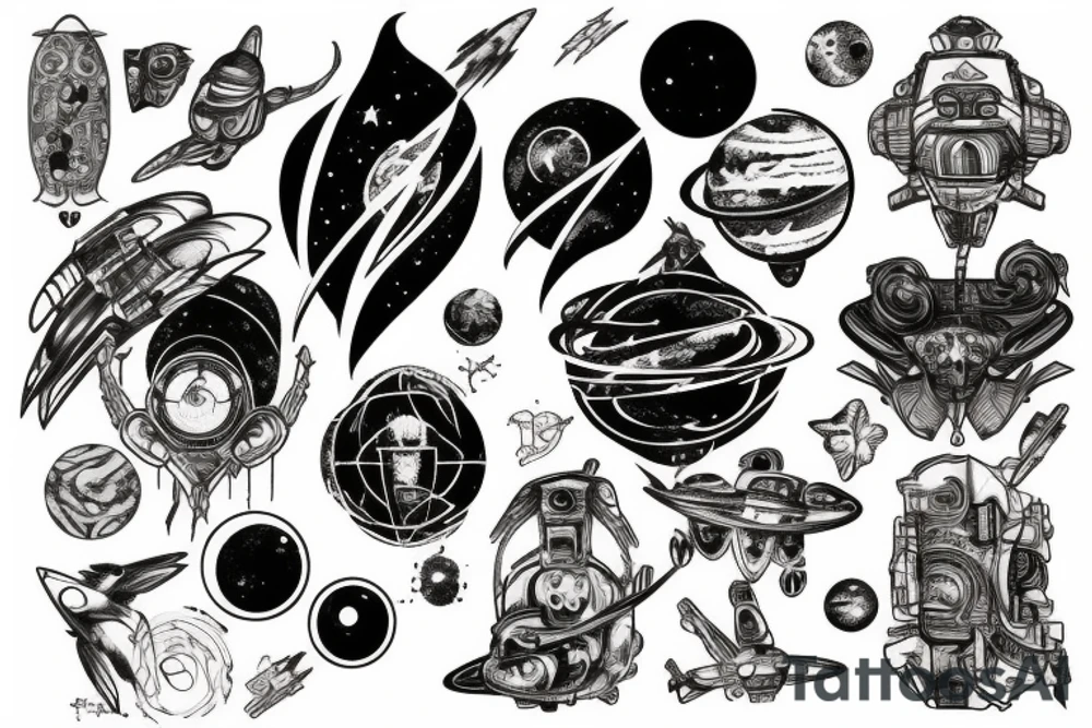 Space, galaxy, syfy tattoo idea