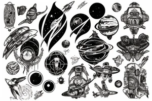 Space, galaxy, syfy tattoo idea