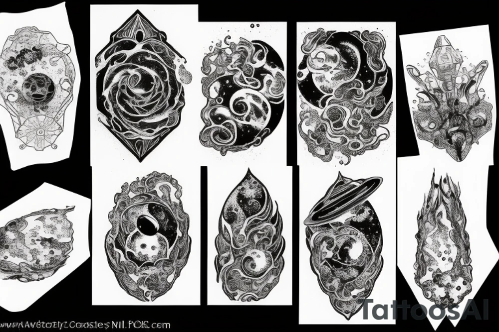 Space, galaxy, syfy tattoo idea