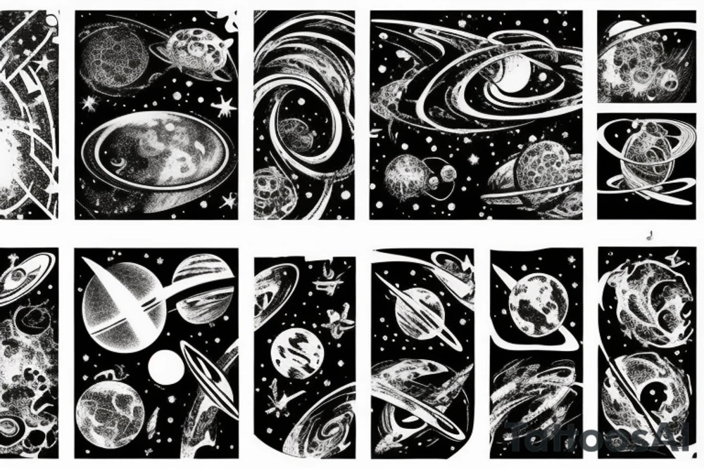 Space, galaxy, syfy tattoo idea