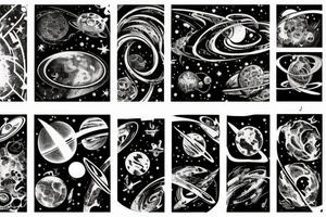 Space, galaxy, syfy tattoo idea