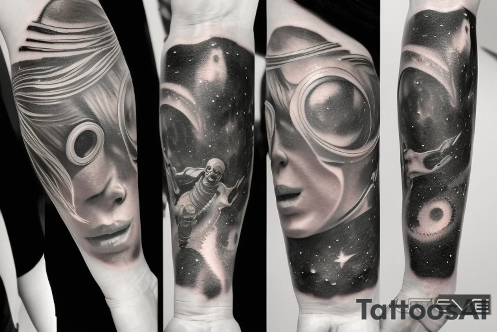 Space, galaxy, syfy tattoo idea