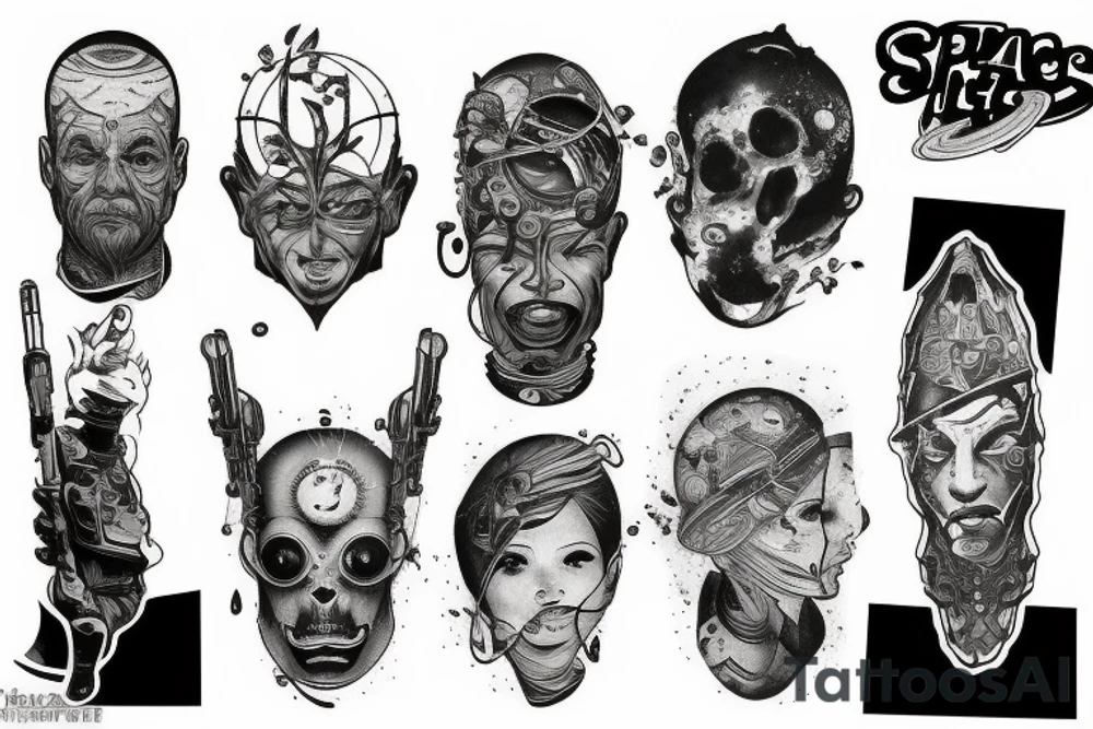Space, galaxy, syfy tattoo idea