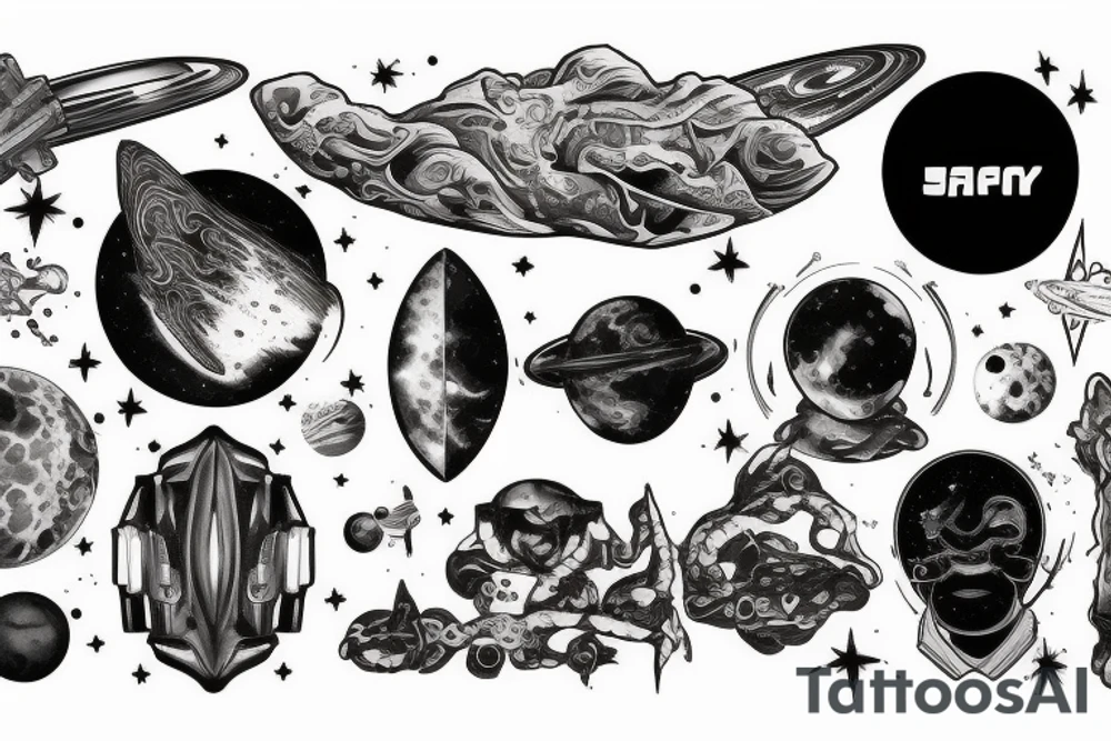 Space, galaxy, syfy tattoo idea