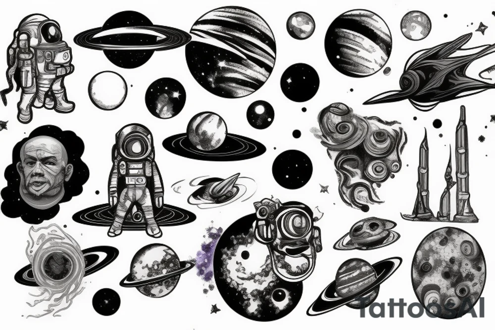 Space, galaxy, syfy tattoo idea