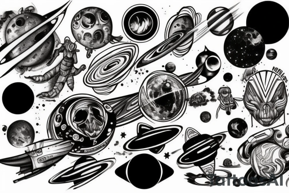 Space, galaxy, syfy tattoo idea
