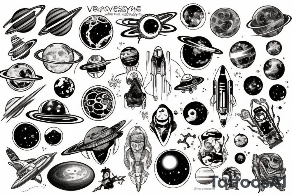 Space, galaxy, syfy tattoo idea