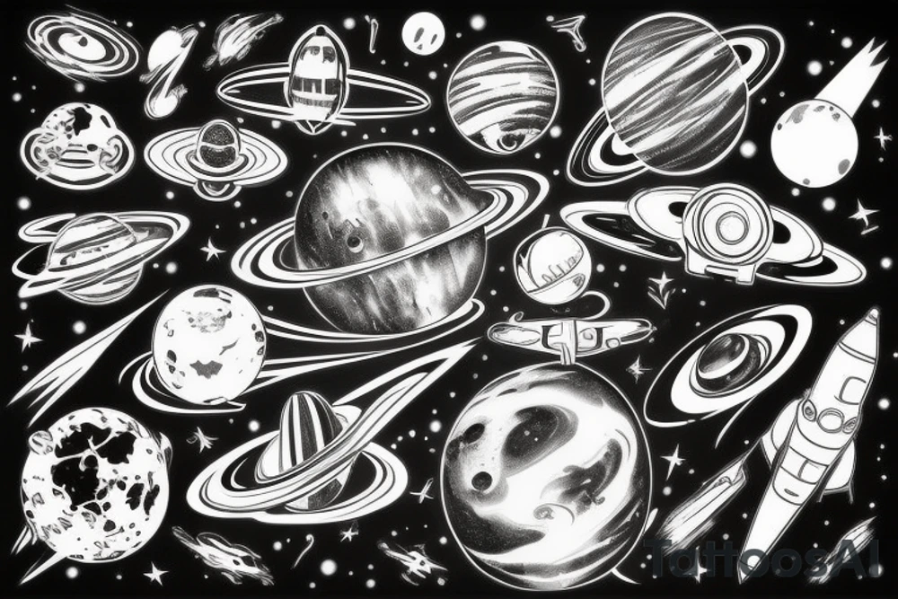 Space, galaxy, syfy tattoo idea
