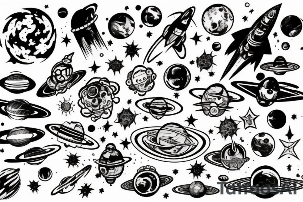 Space, galaxy, syfy tattoo idea