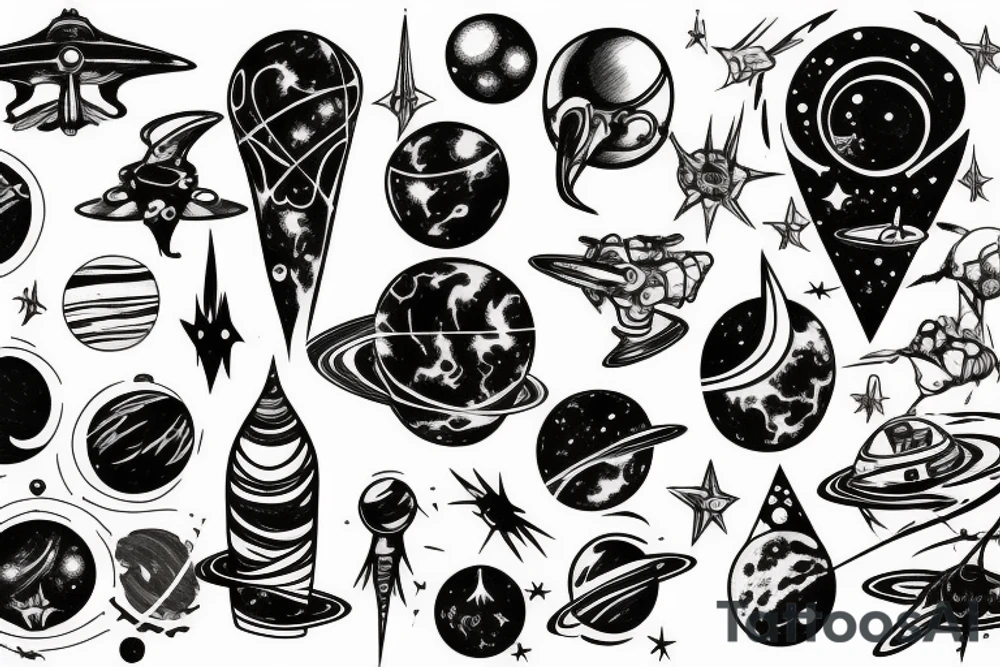 Space, galaxy, syfy tattoo idea