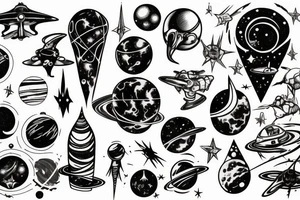 Space, galaxy, syfy tattoo idea