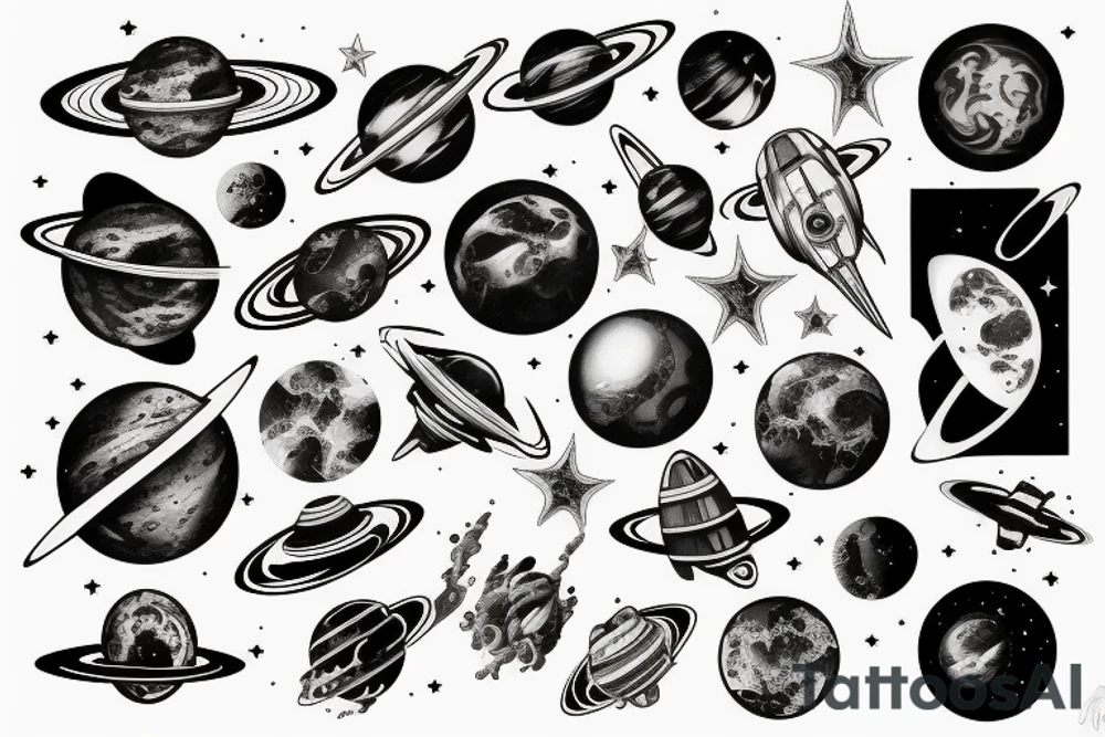 Space, galaxy, syfy tattoo idea