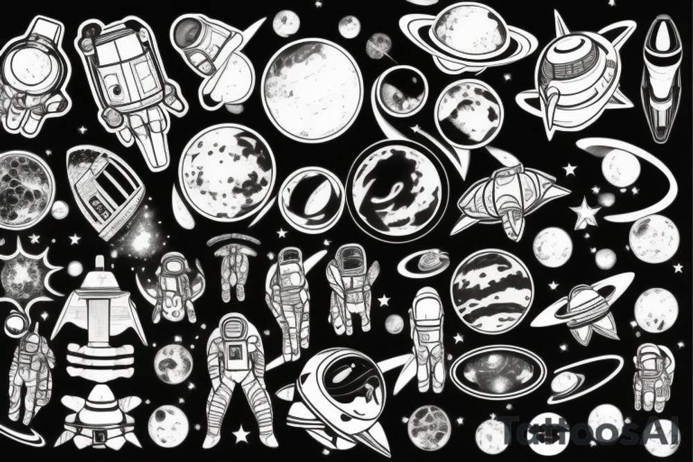 Space, galaxy, syfy tattoo idea