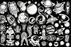 Space, galaxy, syfy tattoo idea